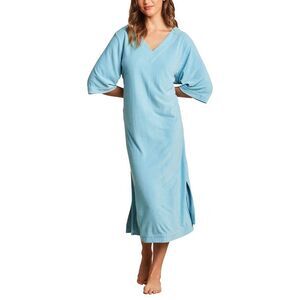 Barefoot Dreams Womens  Terry Caftan Dress, Blue